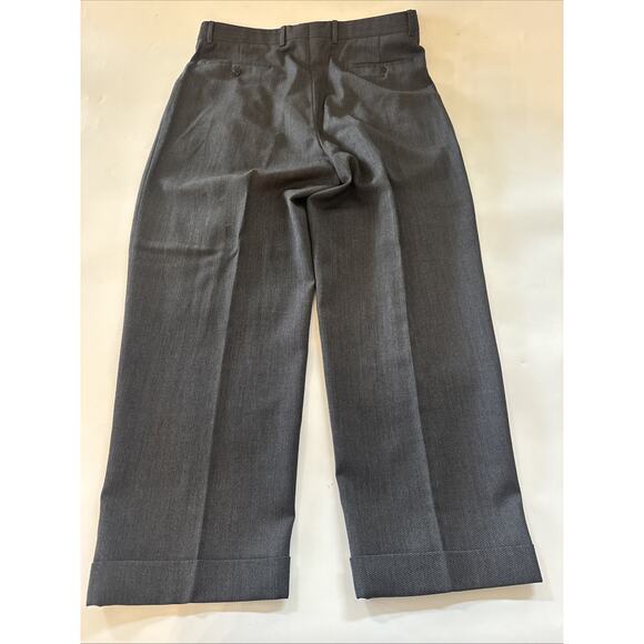 Zanella for Nordstrom Wool Pleated Dress Pants 36W X 29L Wedding Business Italy - Picture 5 of 11